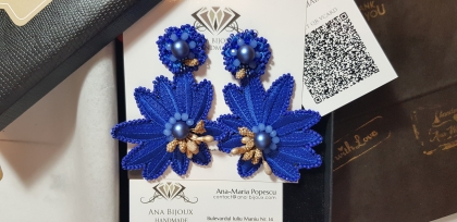 Blue Margret Antic Gold Ana Bijoux Handmade